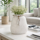 Gerber White Ecomix Vase with Jute Detail