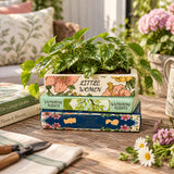 Ballena Multicolor Classic Books Stacked Planter