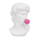Clair White Resin Greek God Head - 19092EC