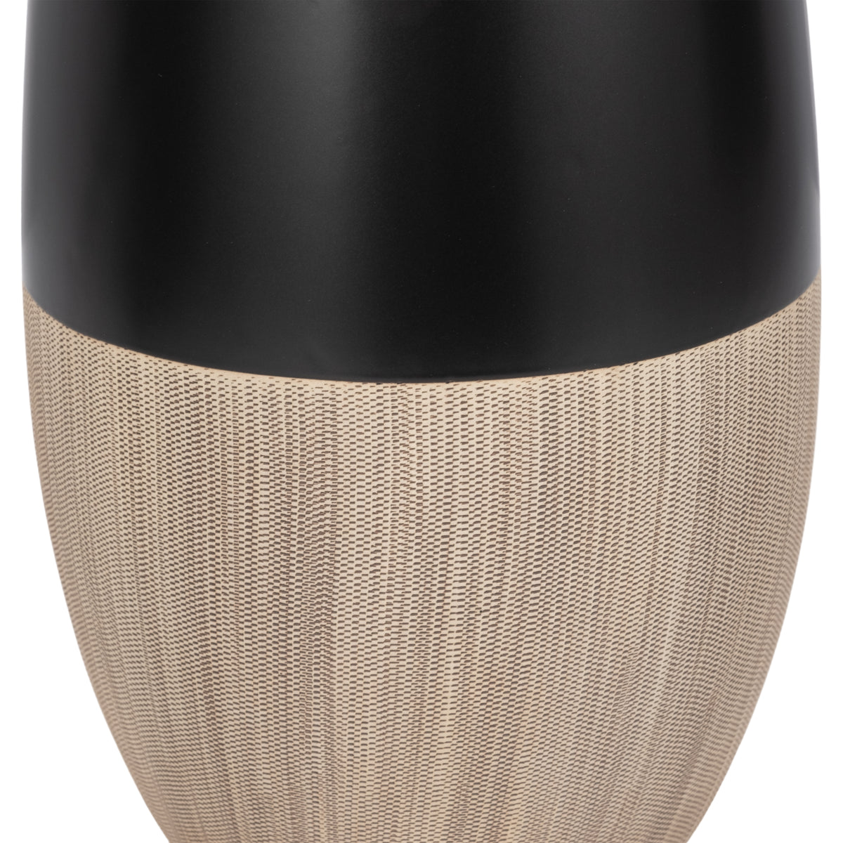 Earlimart Cream/Black Ceramic 2-Tone Vase