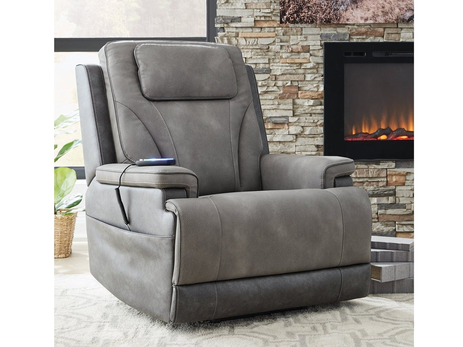4Z-Peaceful Pause Slate Power Lift Recliner (Online Special Price) - Ornate Home