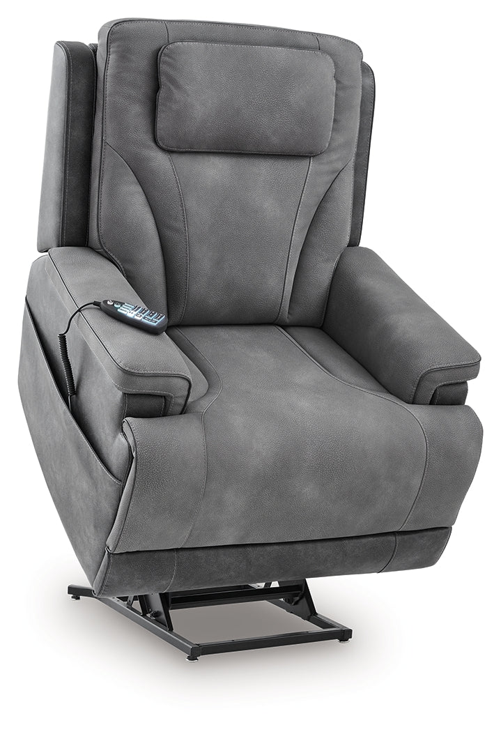 4Z-Peaceful Pause Slate Power Lift Recliner (Online Special Price) - Ornate Home