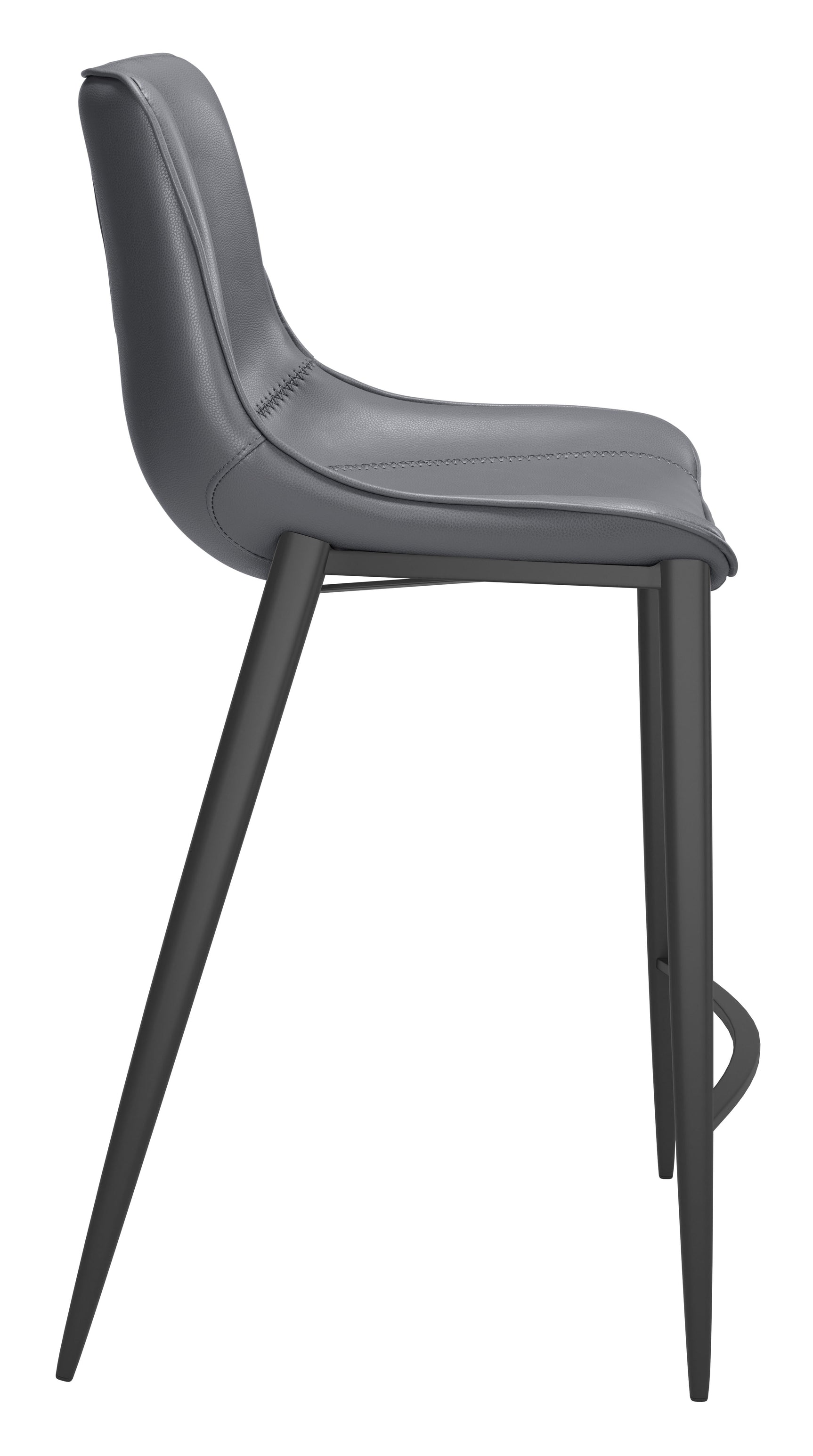 Magnus Dark Gray & Black Counter Stool (Set of 2)
