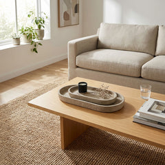 Fairmont Tan Oval Trays (Set of 2)