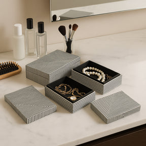 Hendonlake Black/White Boxes (Set of 3)
