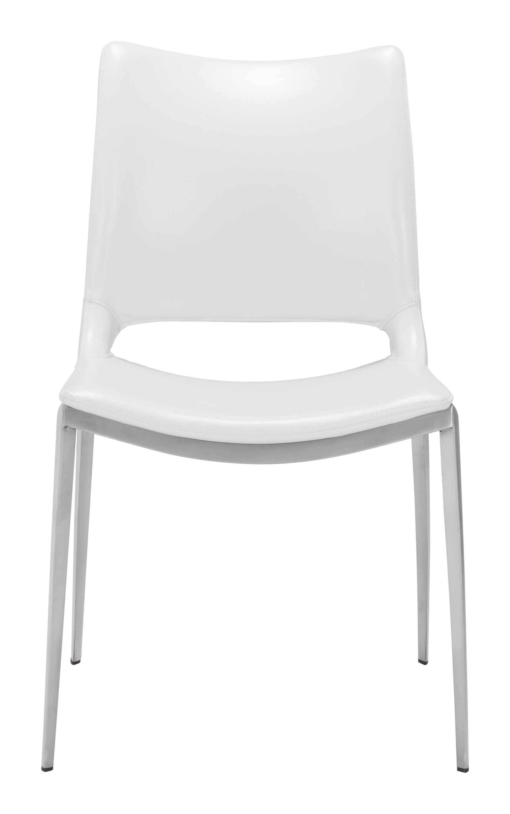 Ace White & Silver Dining Chair (Set of 2)