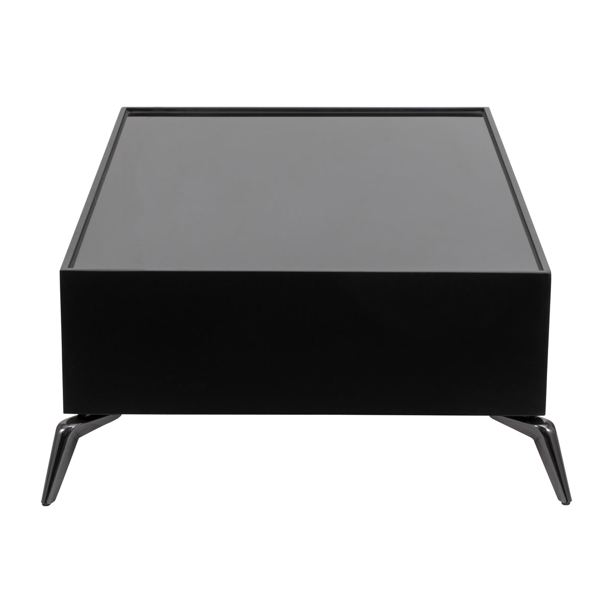 Nebelhorn Black Wood and Glass Coffee Table