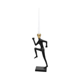 Sorroca Gold/Black Metal Running Man Taper Candle Holder