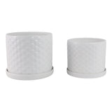Deckerford White Planters (Set of 2)