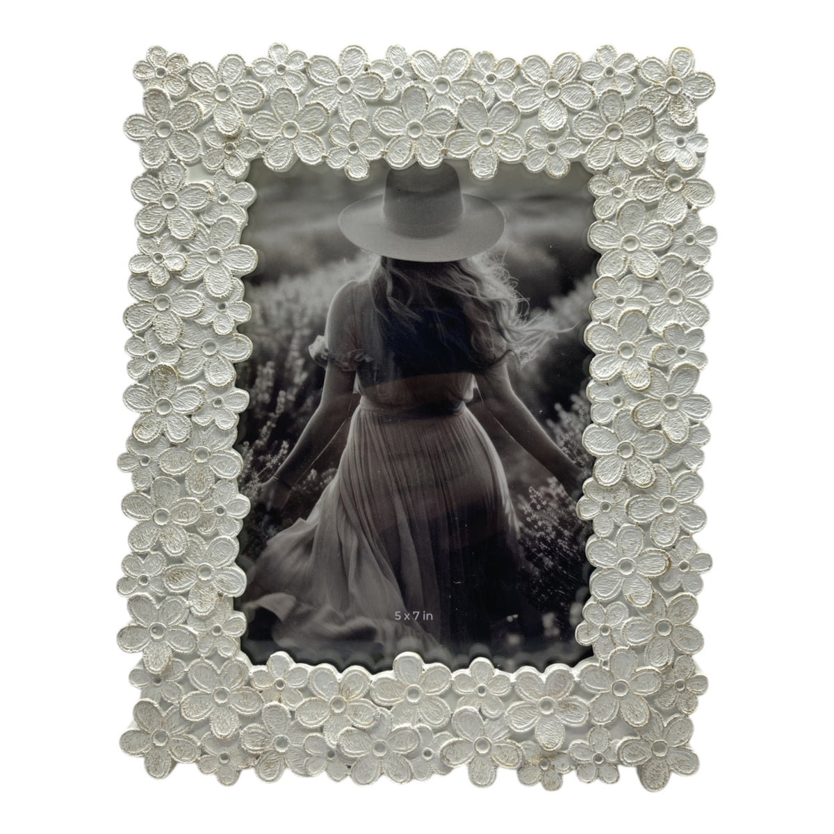 Broderick Ivory/Gold Floral Photo Frame