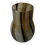 Alico Brown/Ivory Small Striped Hourglass Vase