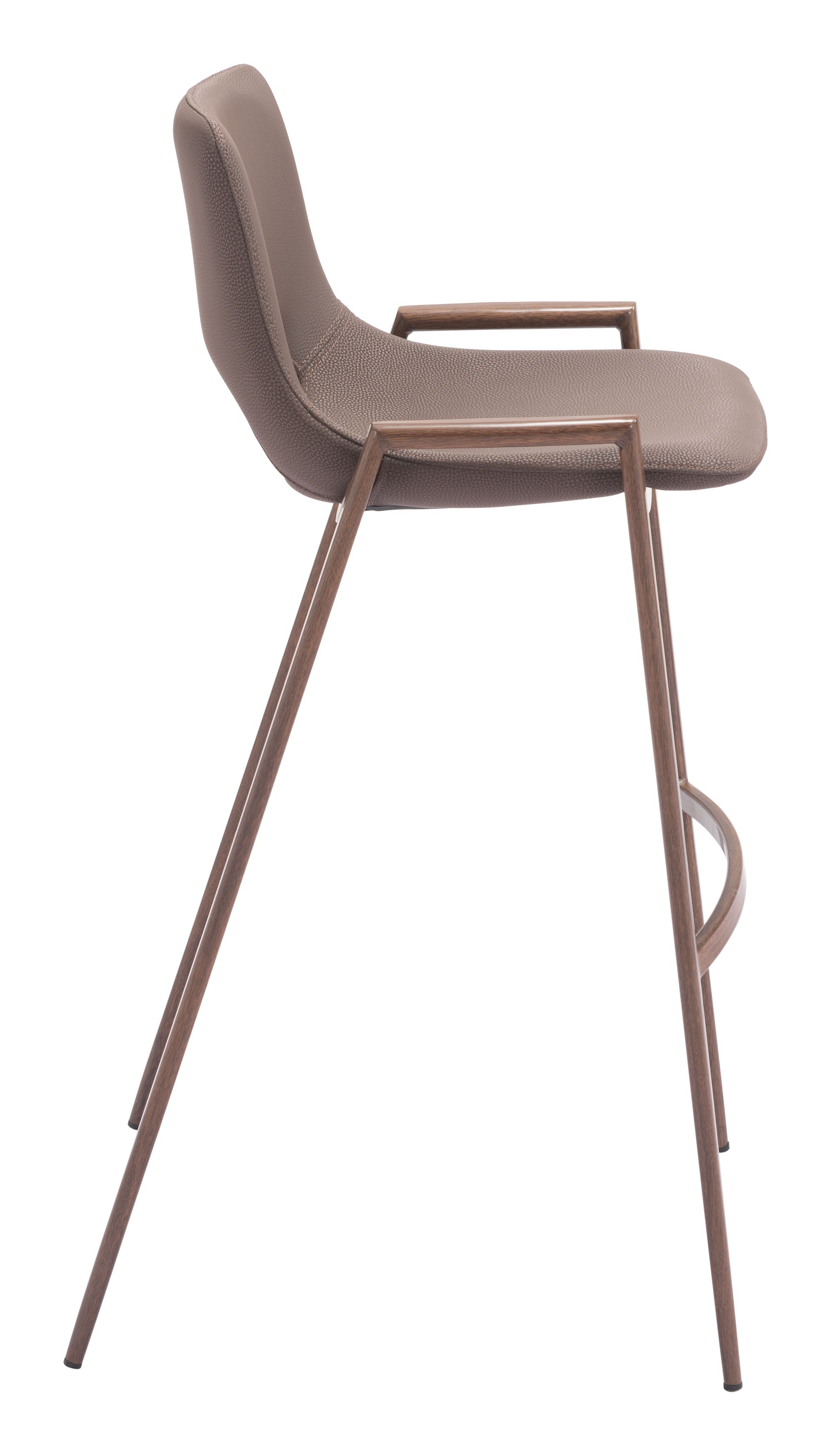 Desi Brown & Walnut Barstool (Set of 2)