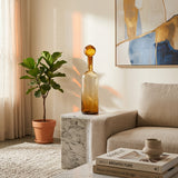 Ferrum Orange Glass Bottle with Stopper Amber
