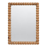 Whitney Brown Half Ball Wooden Wall Mirror