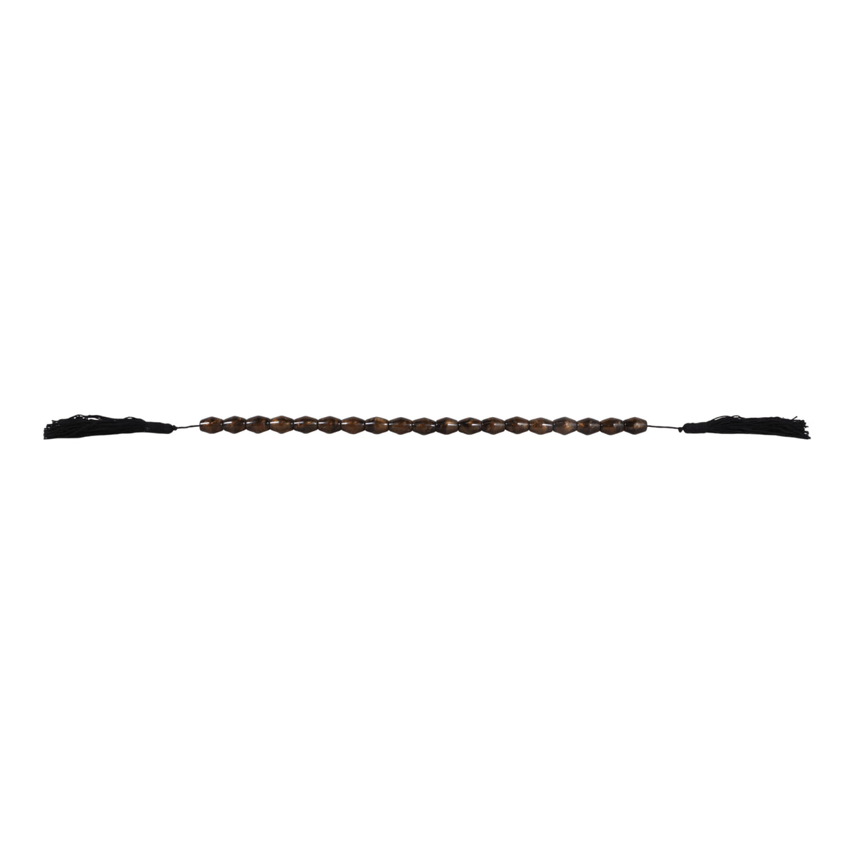 Calflax Bronze/Brown Long Bicone Bead Garland
