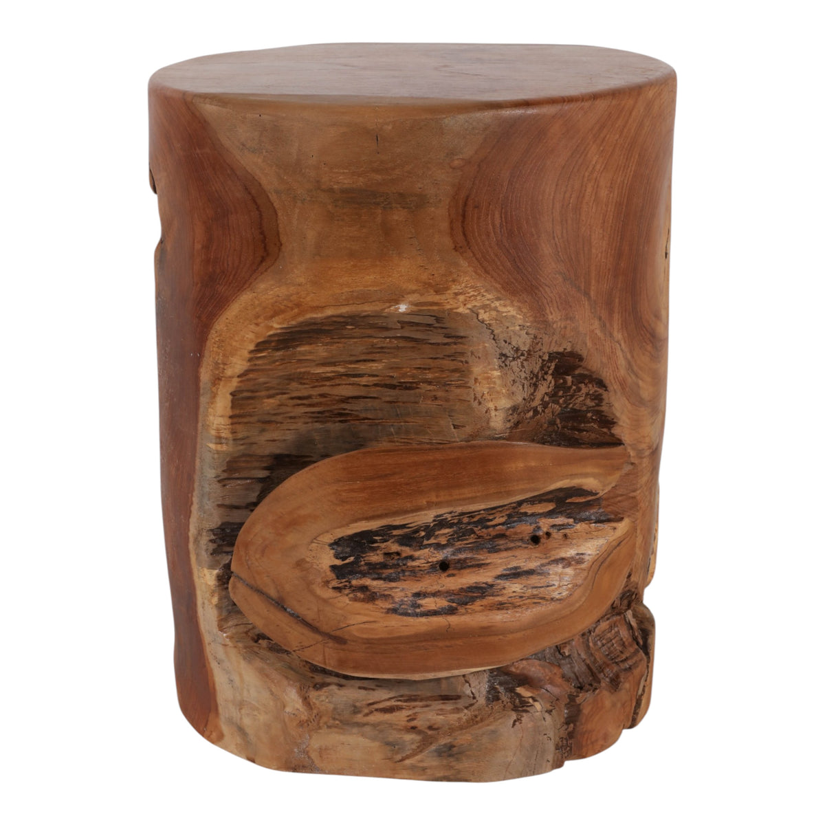 Ruthven Natural Live Edge Teakwood Stool