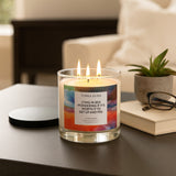Spangler Orange/Blue/Black Lying in Bed Lidded Candle