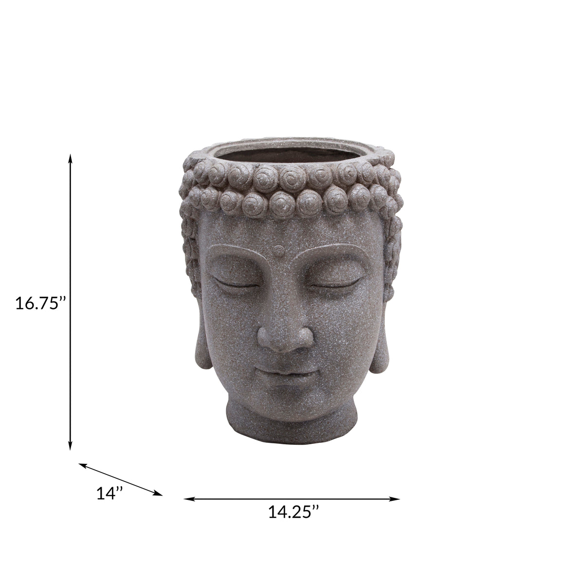 Port Costa Gray Buddha Head Planter