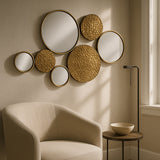 Melita Gold Metal Mirrored Wall Decor