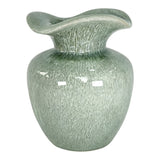 Yettem Sage Green Reactive Flutter Rim Vase