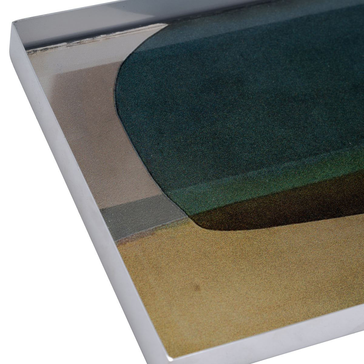 El Segundo Multicolor Metal and Glass Trays (Set of 2)