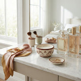 Trona Brown/White Coffee Hand Painted Candle