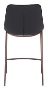 Magnus Black & Walnut Counter Stool (Set of 2)