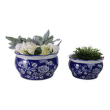 Henleydale Blue/White Large Planters (Set of 2)
