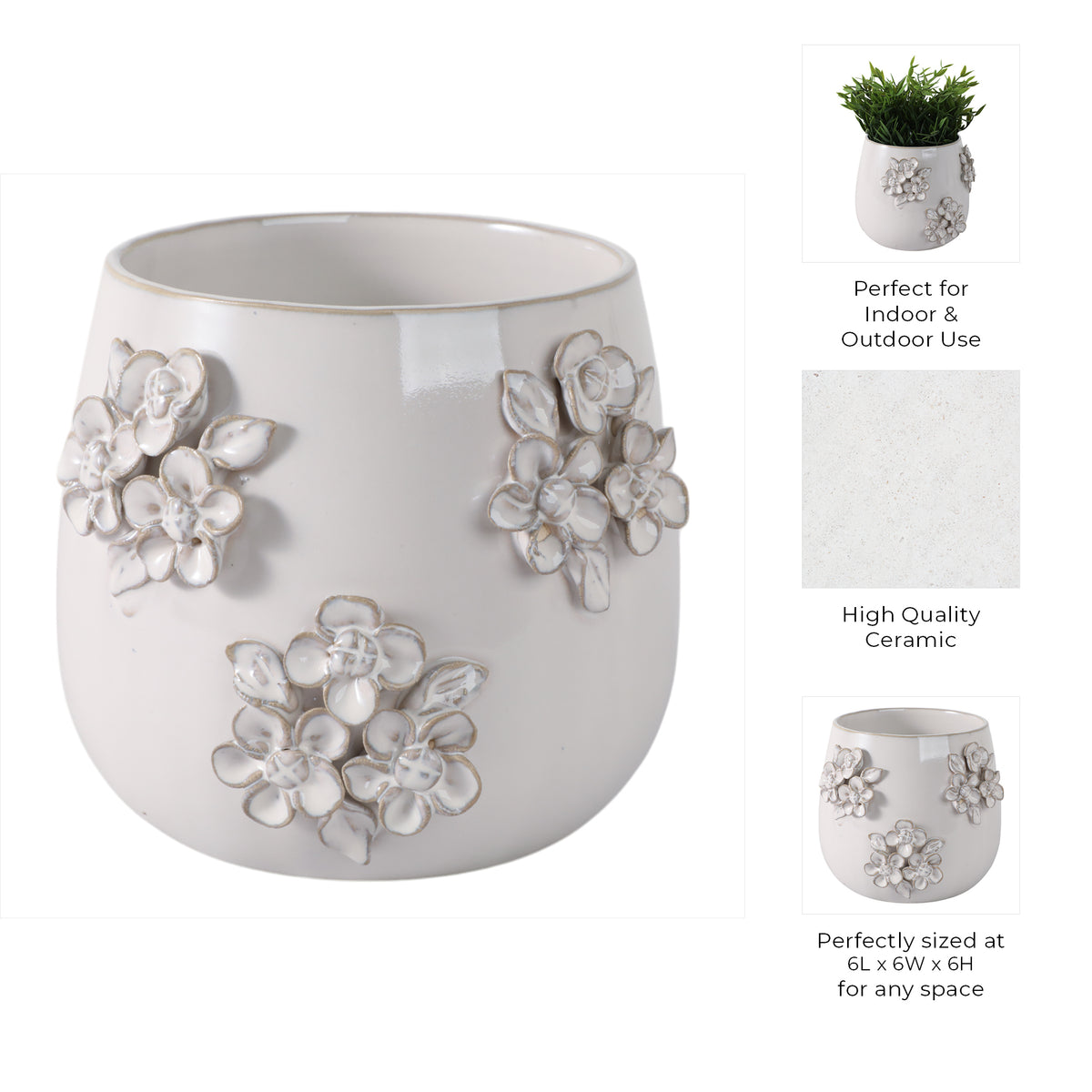 Trentonvale Ivory Small Planter