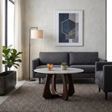 Devonmore Beige/Brown Coffee Table with Marble Top