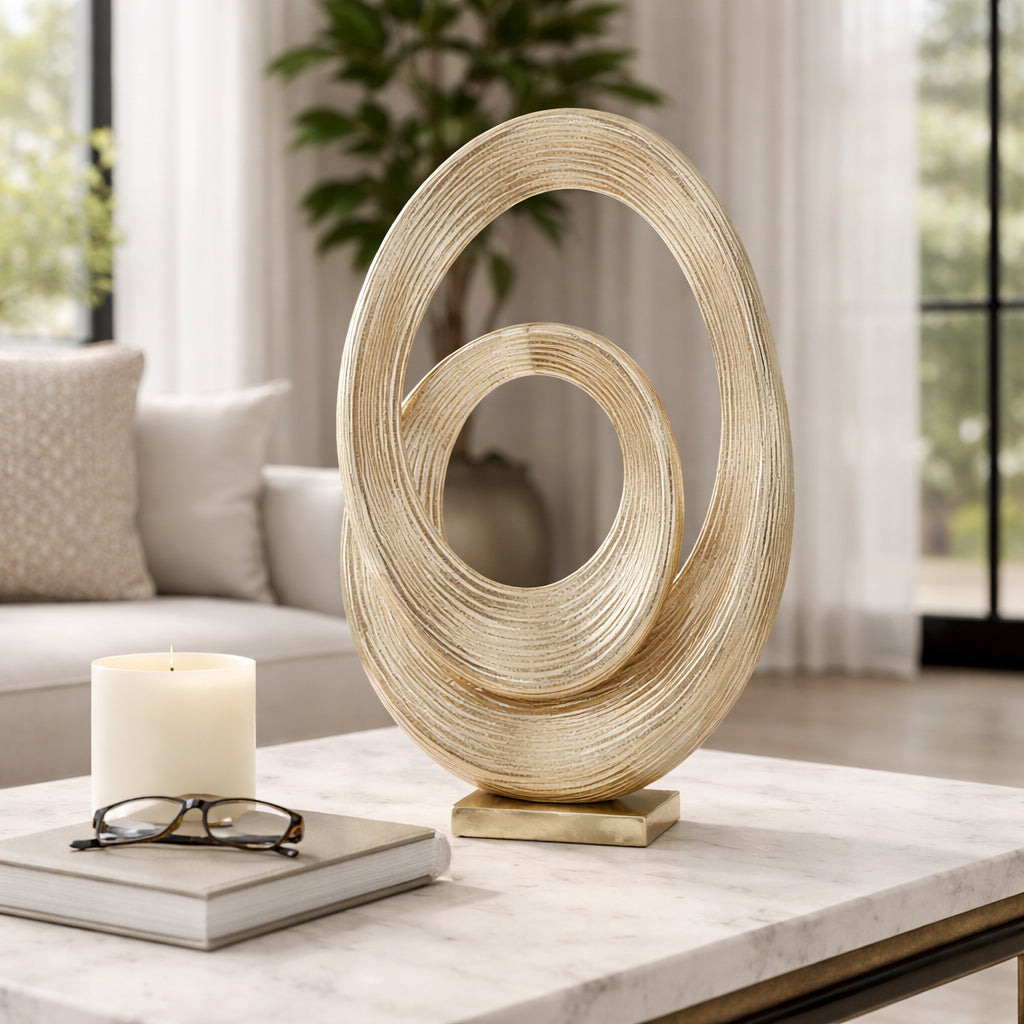 Holt Gold Metal Swirl Table Top Decor