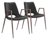 Desi Black & Walnut Dining Chair (Set of 2)