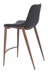 Magnus Black & Walnut Counter Stool (Set of 2)