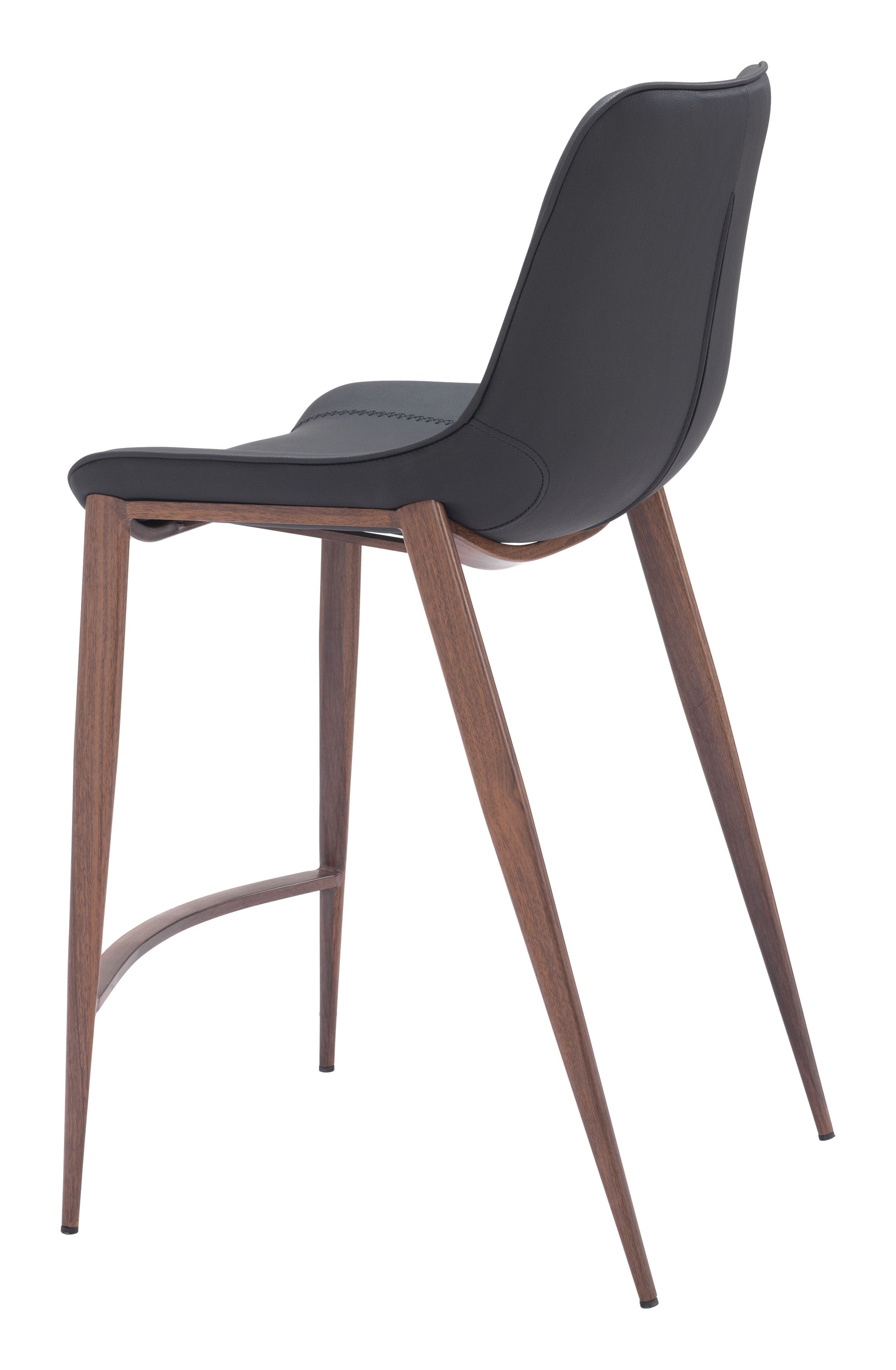 Magnus Black & Walnut Counter Stool (Set of 2)