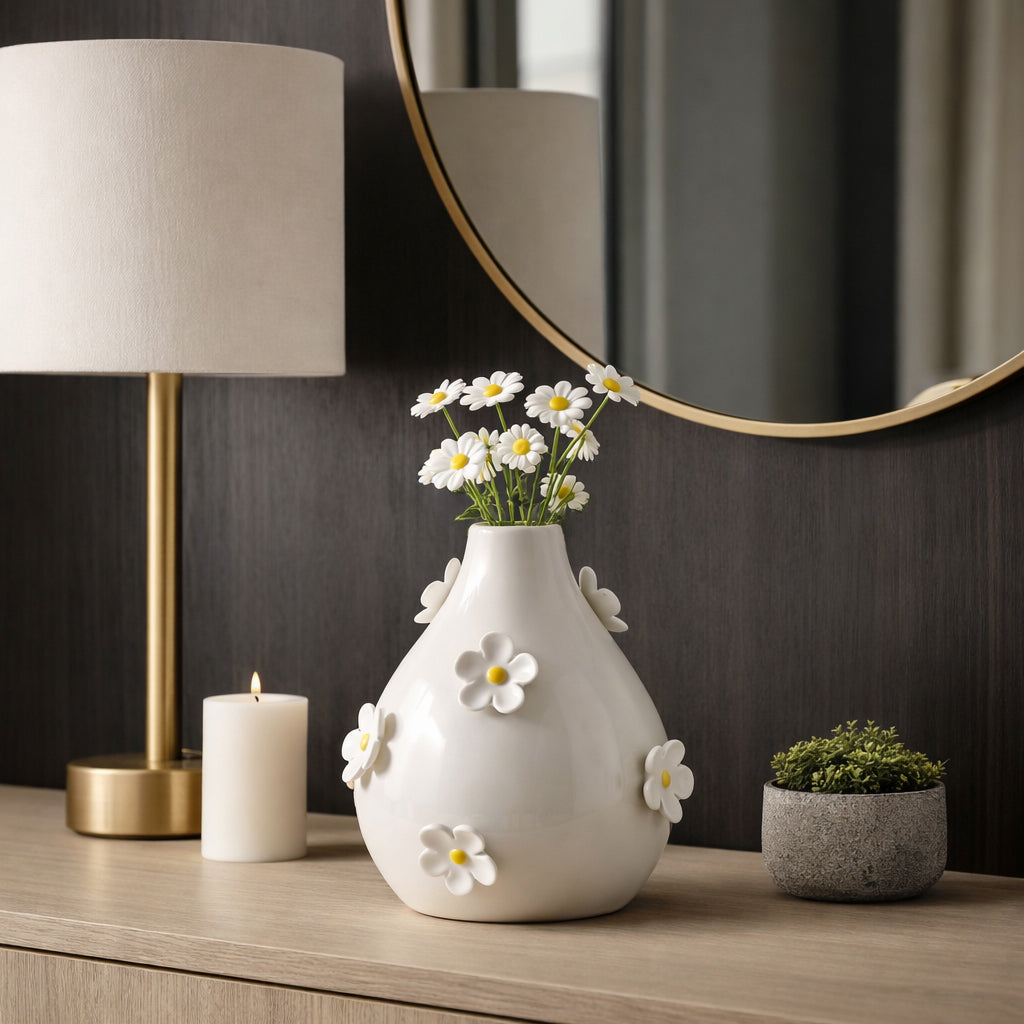 Keatonfield Ivory/Yellow Vase