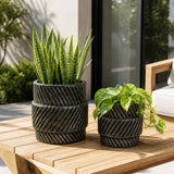 Bellcross Black/Gray Planters (Set of 2)