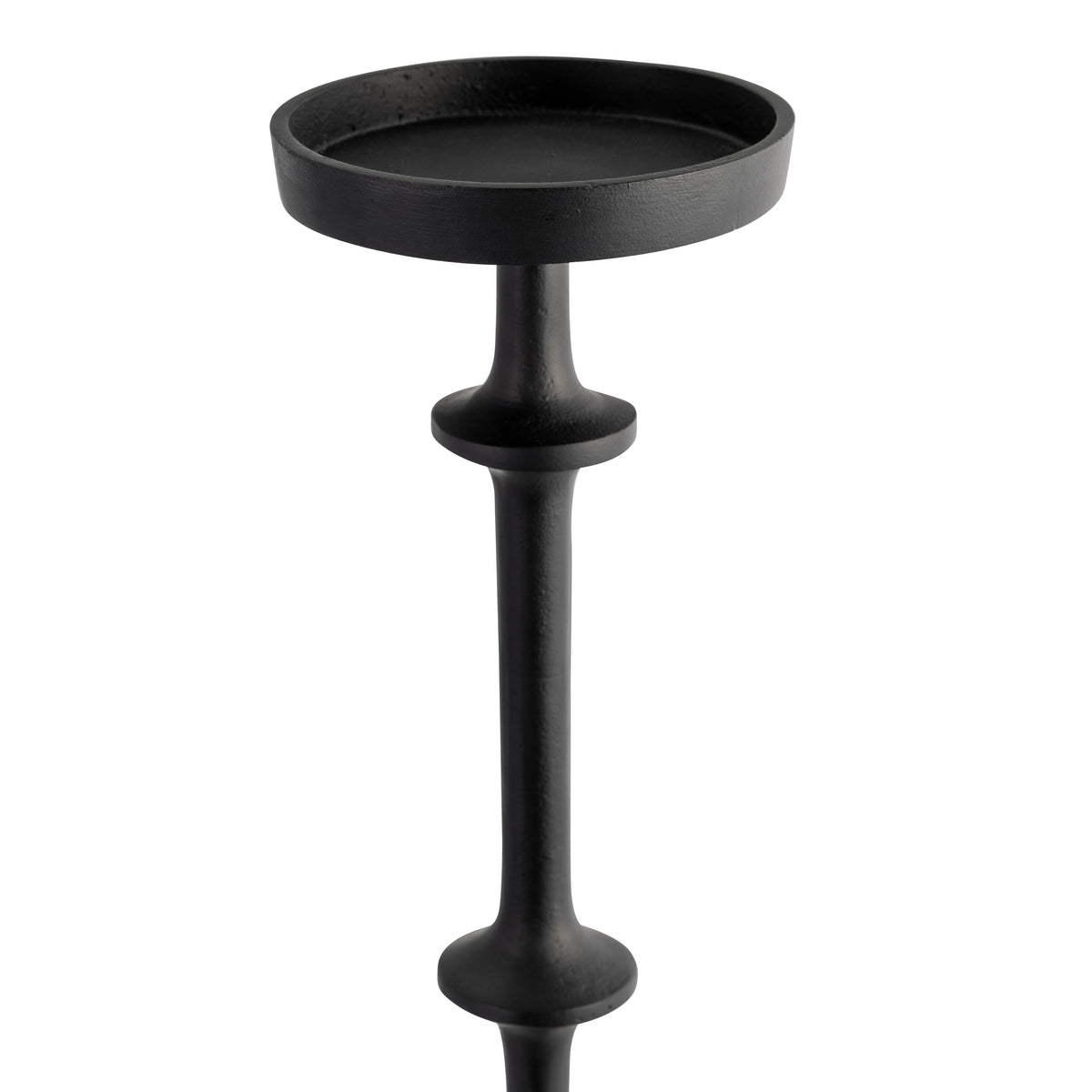 Waldon Black Small Metal Abacus Floor Pillar Candle Holder