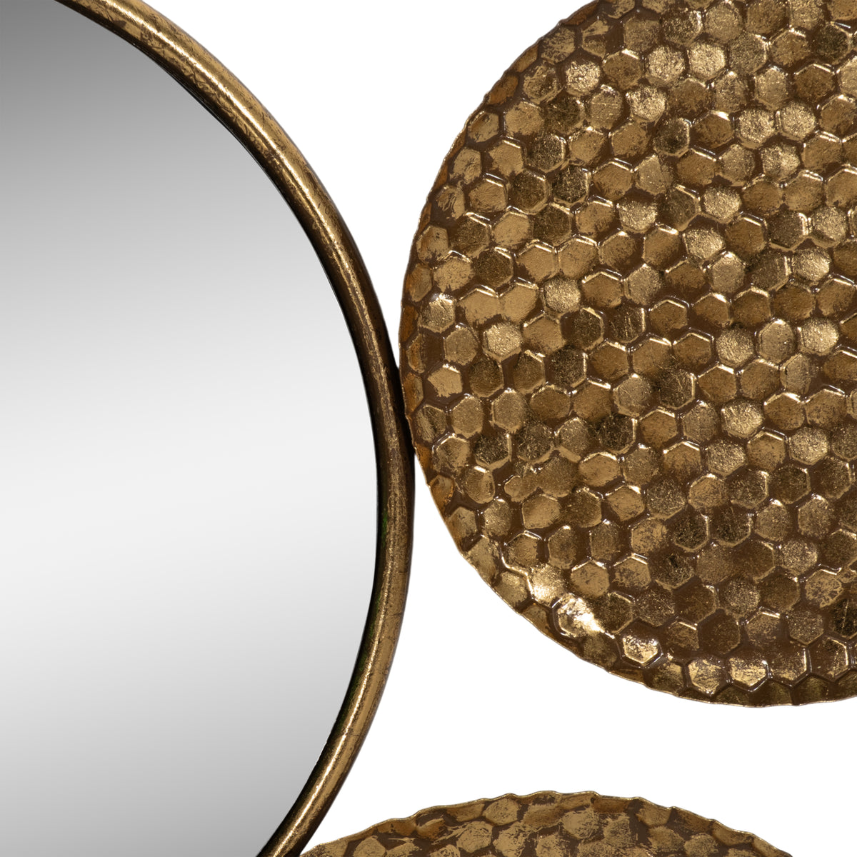 Melita Gold Metal Mirrored Wall Decor