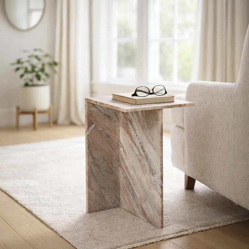 Lenwood Brown Torrento Marble Accent Table