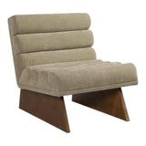 Oroville Sage Green Modern Channel Armless Chair
