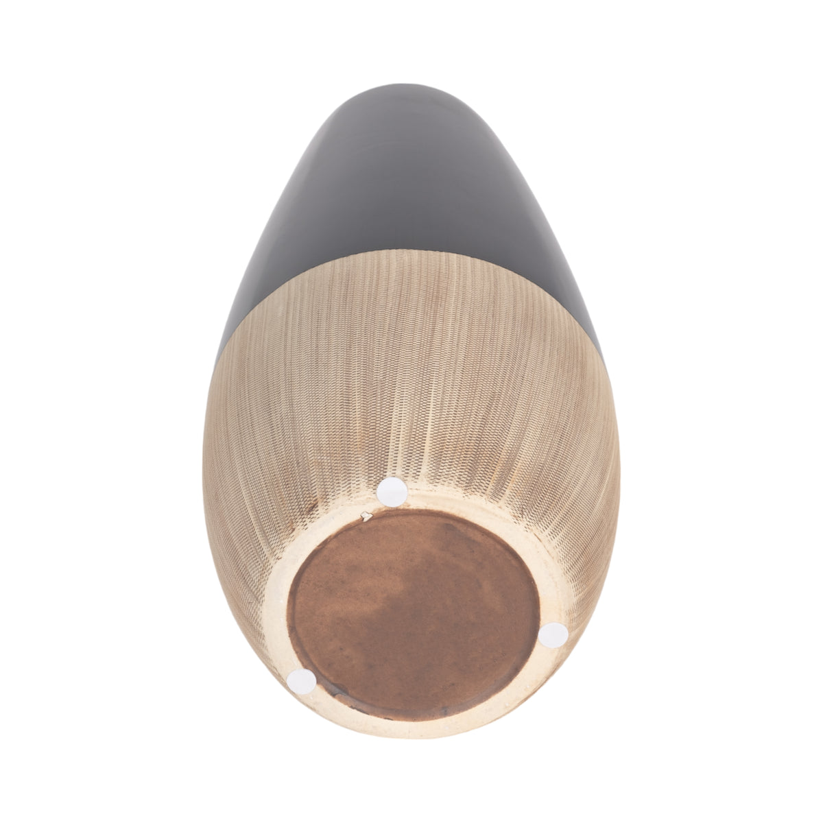 Earlimart Cream/Black Ceramic 2-Tone Vase