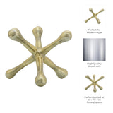 Devon Gold Metal Jacks Sculpture Decor