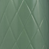 Wellsona Dark Sage Large Ceramic Plaid Textured Vase