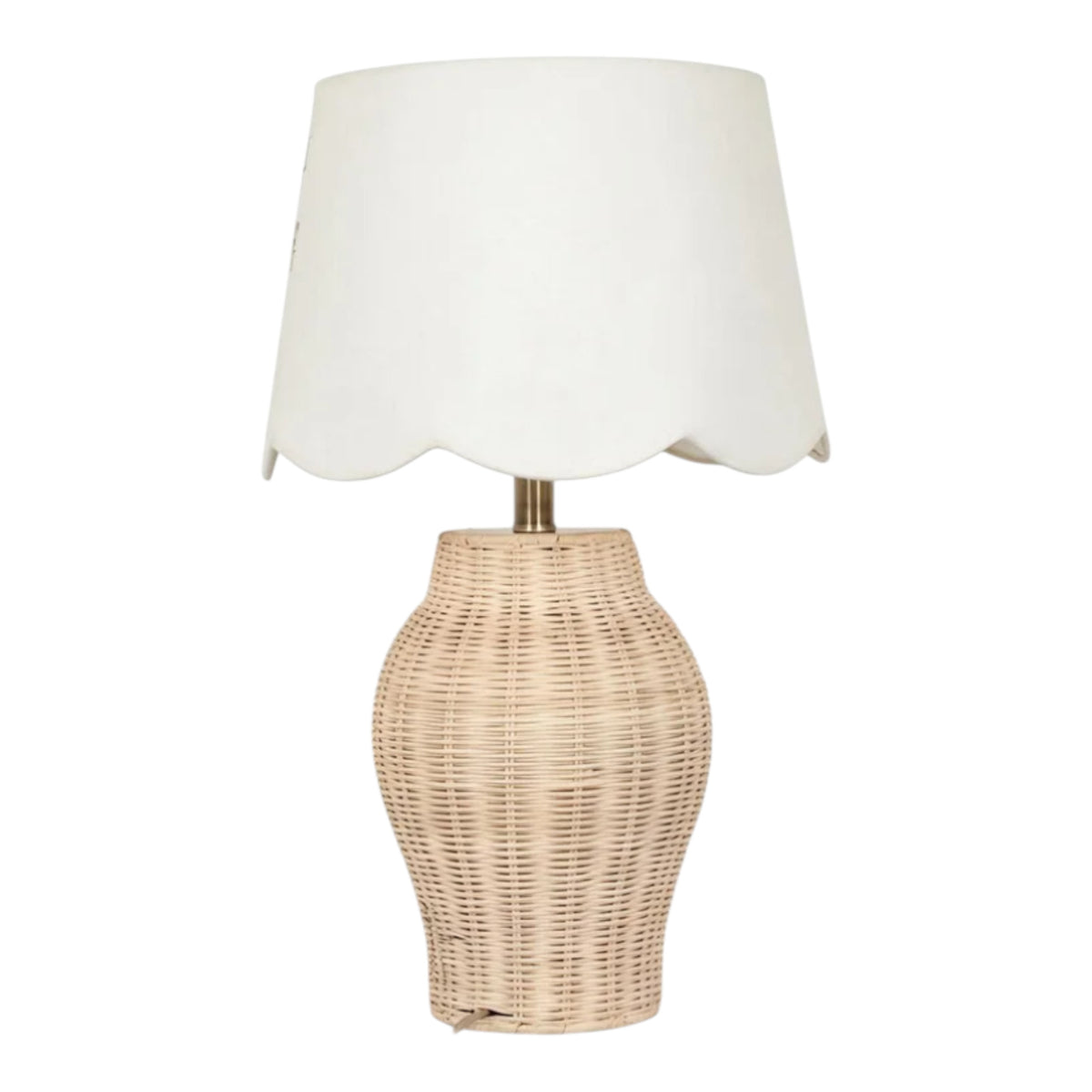 The Forks Tan Rattan Table Lamp