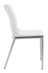 Ace White & Silver Dining Chair (Set of 2)