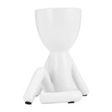 Cohasset White Ceramic Sitting Humans Planters (Set of 3)