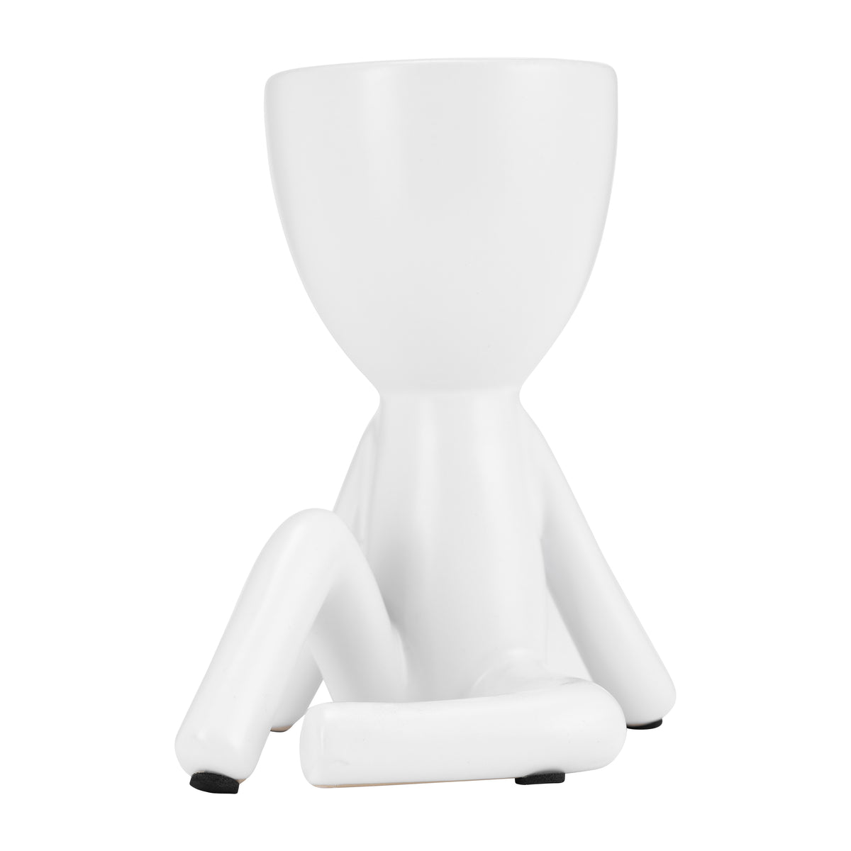 Cohasset White Ceramic Sitting Humans Planters (Set of 3)