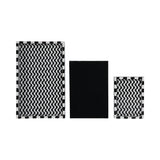 Roseland Black/White Geo 3d Resin Trays (Set of 3)