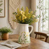 Linnie Ivory/Green Flower Field Pitcher