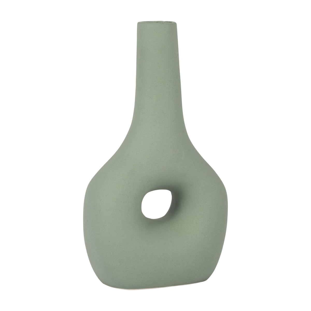 Parkwood Dark Sage Ceramic Open Cut-Out Nomad Vase